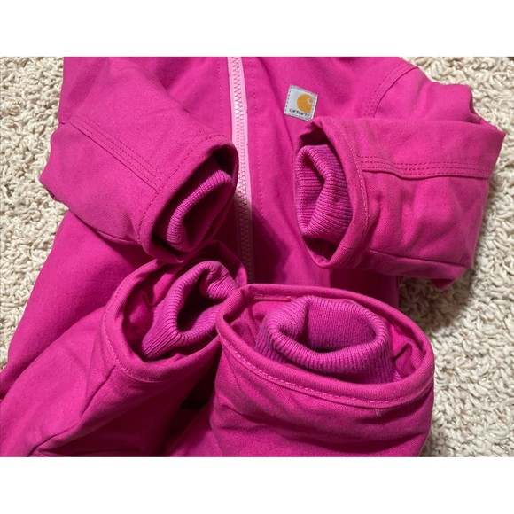 Carhartt Infant Sz 6 Hot Pink Bunting Snowsuit Insulated Quilt-Lined EXCELLENT - Picture 11 of 11